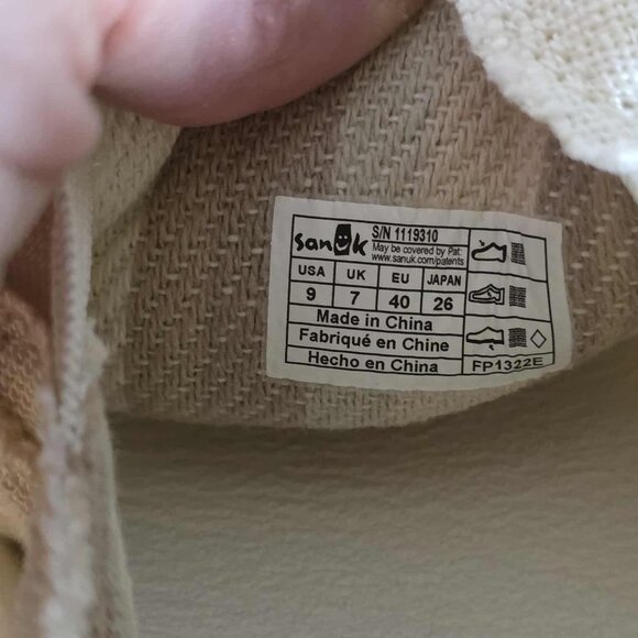 NWT Sanuk Donna soft top Hemp Slip-Ons White - Picture 2 of 5